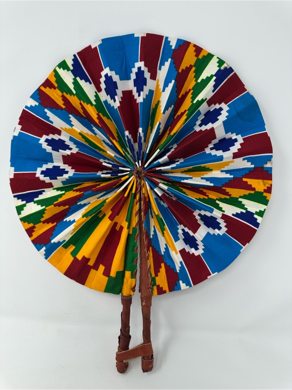 Ankara African Kente  Hand fan, Handheld Summer Fashion Foldable Women Hand fan